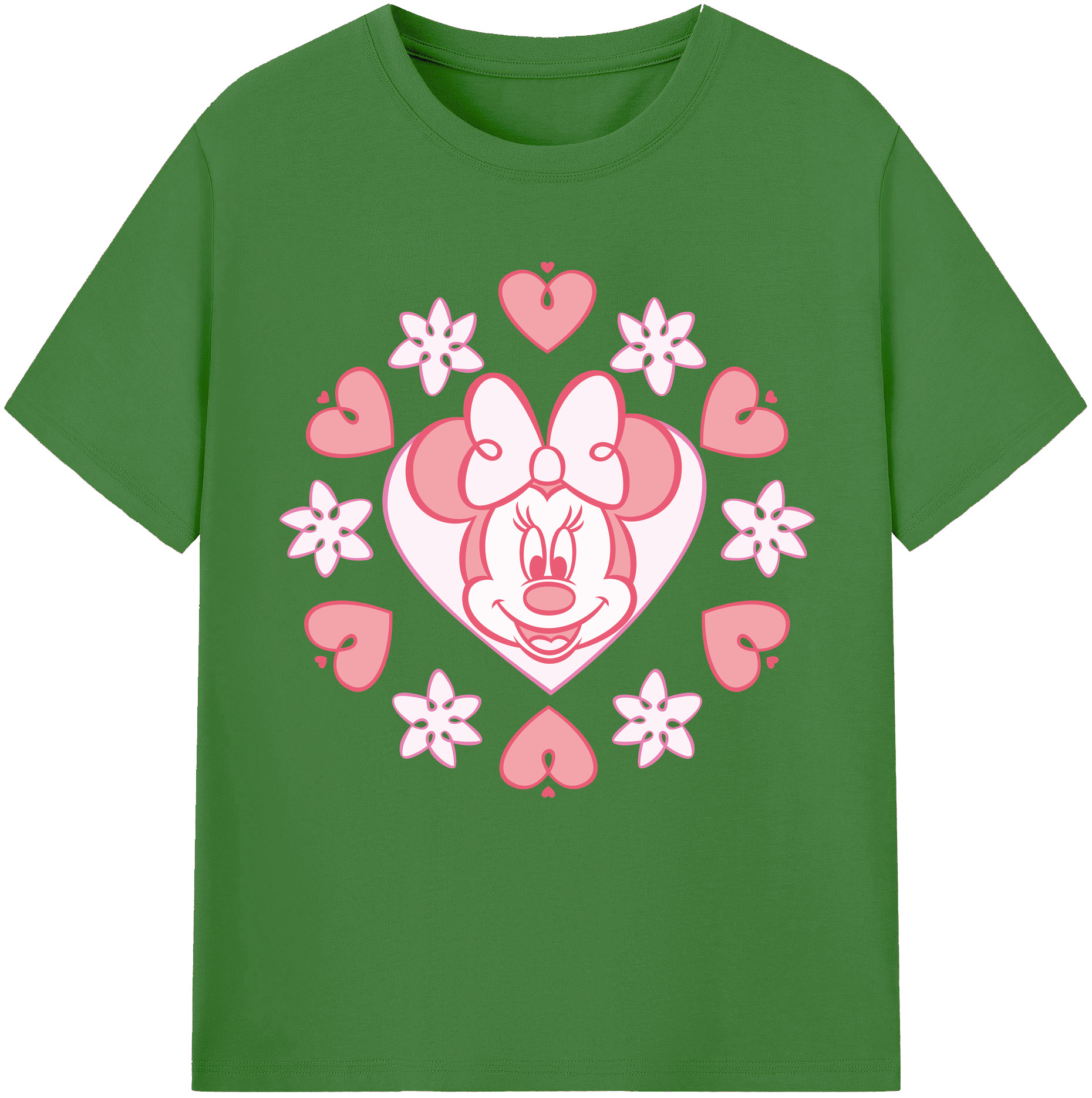 （画像用） ミッキーマウス Mickey Mouse レディースカジュアルプリントTシャツ（綿100％）